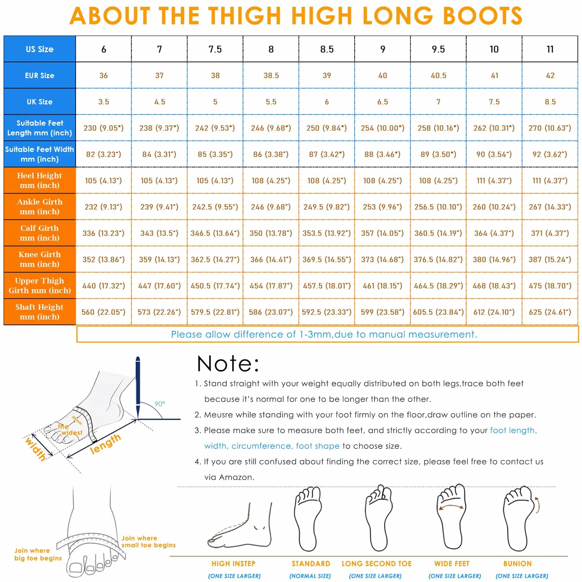 GENSHUO Botas por encima de la rodilla para mujer con tacón de gamuza, botas altas hasta el muslo, elásticas, sexy, puntiagudas, botas largas de aguja, Negro -, 43 EU