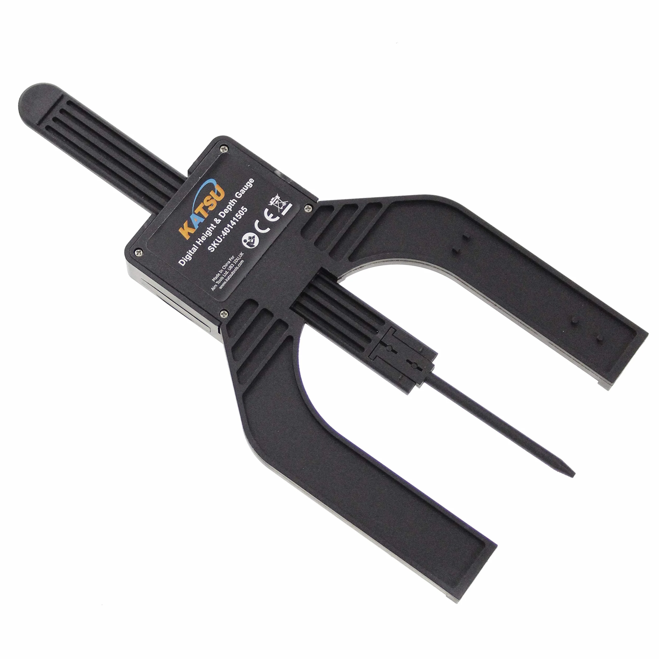 KATSU Medidor de Profundidad Digital 0-80mm Herramienta de Medición para Enrutador Carpintería Sierra de Mesa