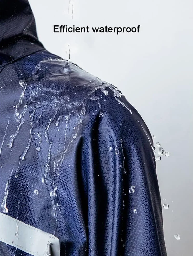 Hombre Mujer Ciclismo Bicicleta Bicicleta Chubasquero Capa De Lluvia Poncho con Capucha Impermeable A Prueba De Viento Movilidad Funda De Scooter Ligero Compacto Reutilizabl, Red, Single 2XL