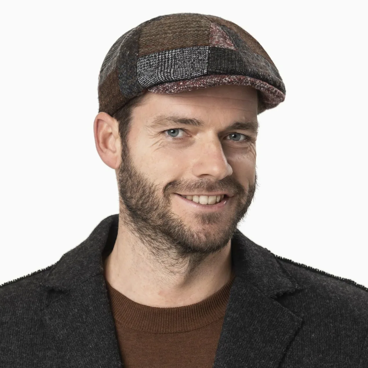 Lierys Delico Gorra Newsboy Patchwork Hecho en UE Unisex Otono Invierno
