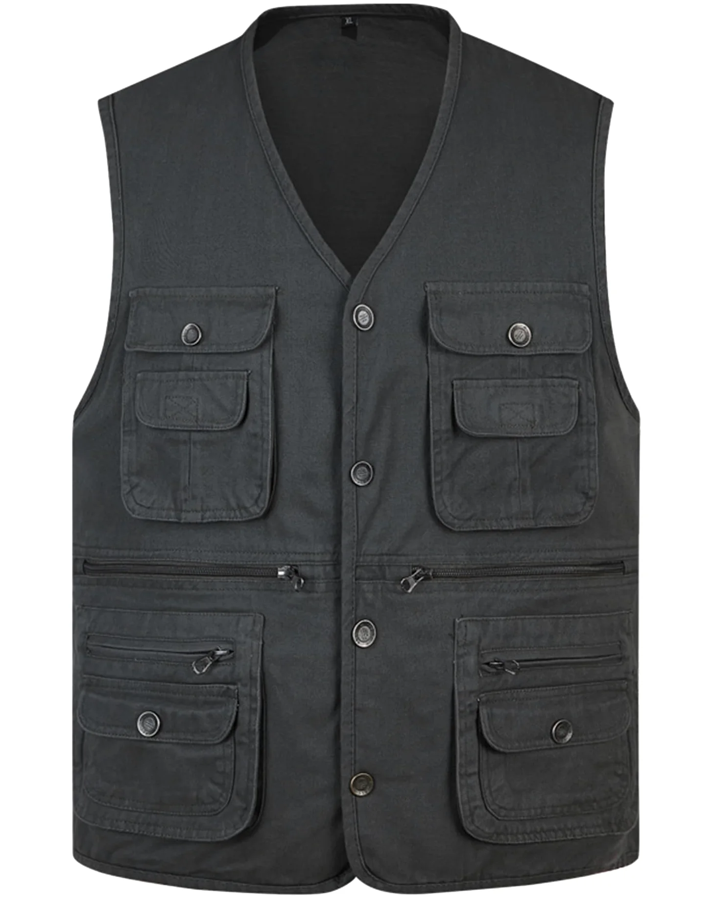 Chaleco casual ligero para hombre, para trabajo, pesca, fotos, safari, senderismo, viajes, con bolsillo
