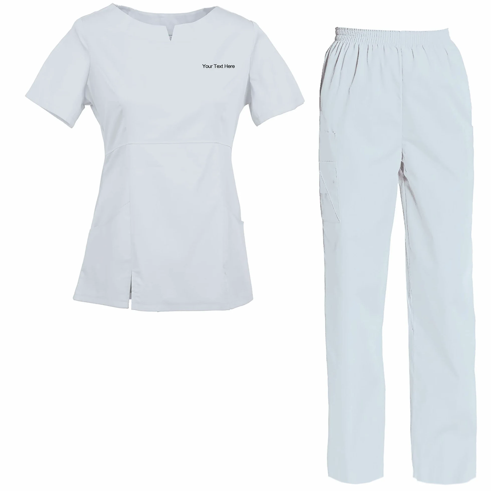 Bordado Personalizado Uniformes Sanitarios Mujer Casaca y Pantalón Conjunto Enfermera