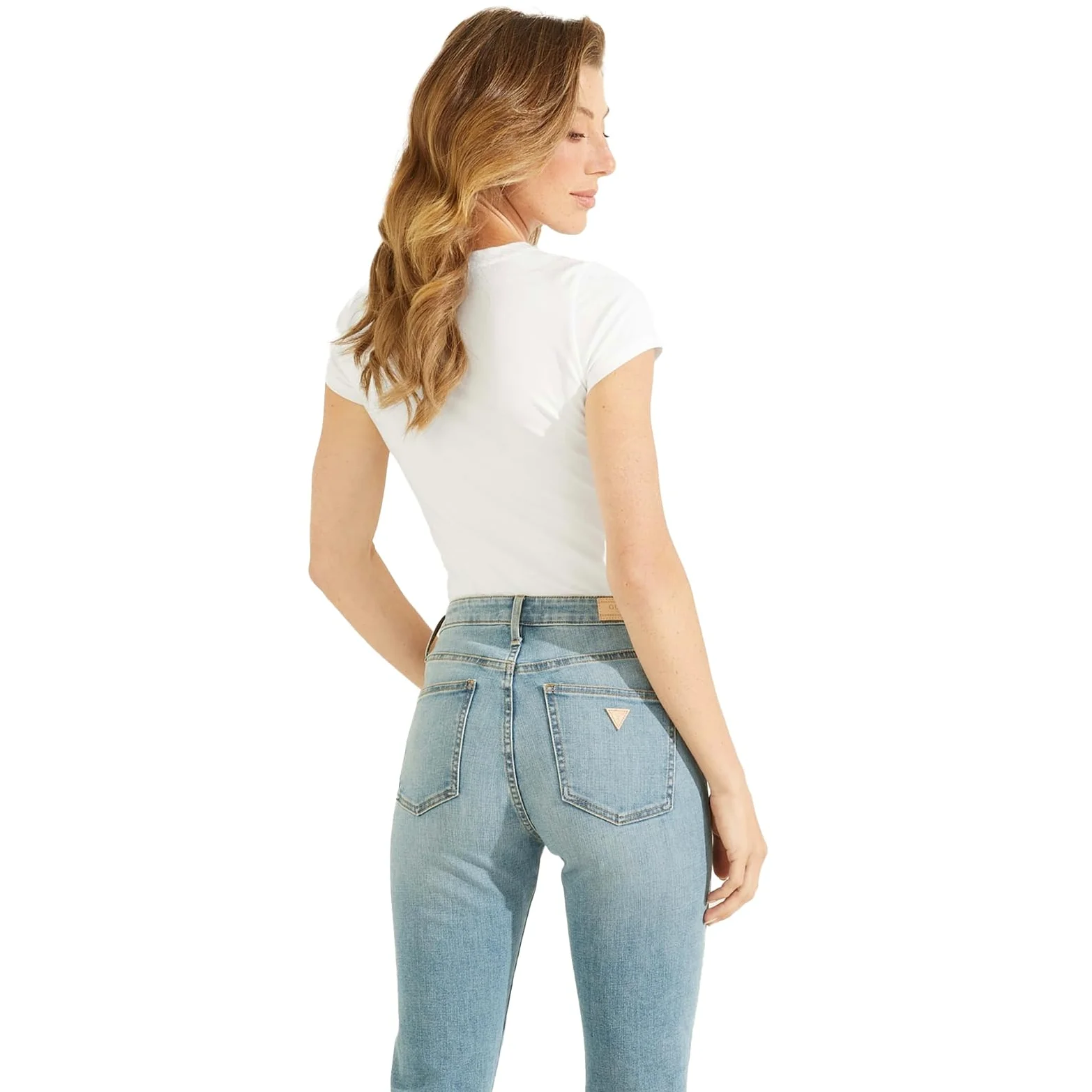 GUESS Short Sleeve Embellished Logo R3 tee Camisa Mujer