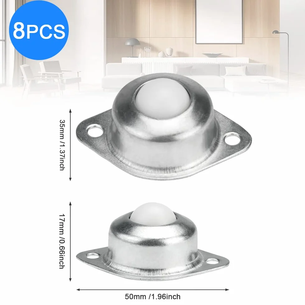 Rueda de Bola de Nylon 16mm Rodamientos de Transferencia 360° Giratorias para Muebles