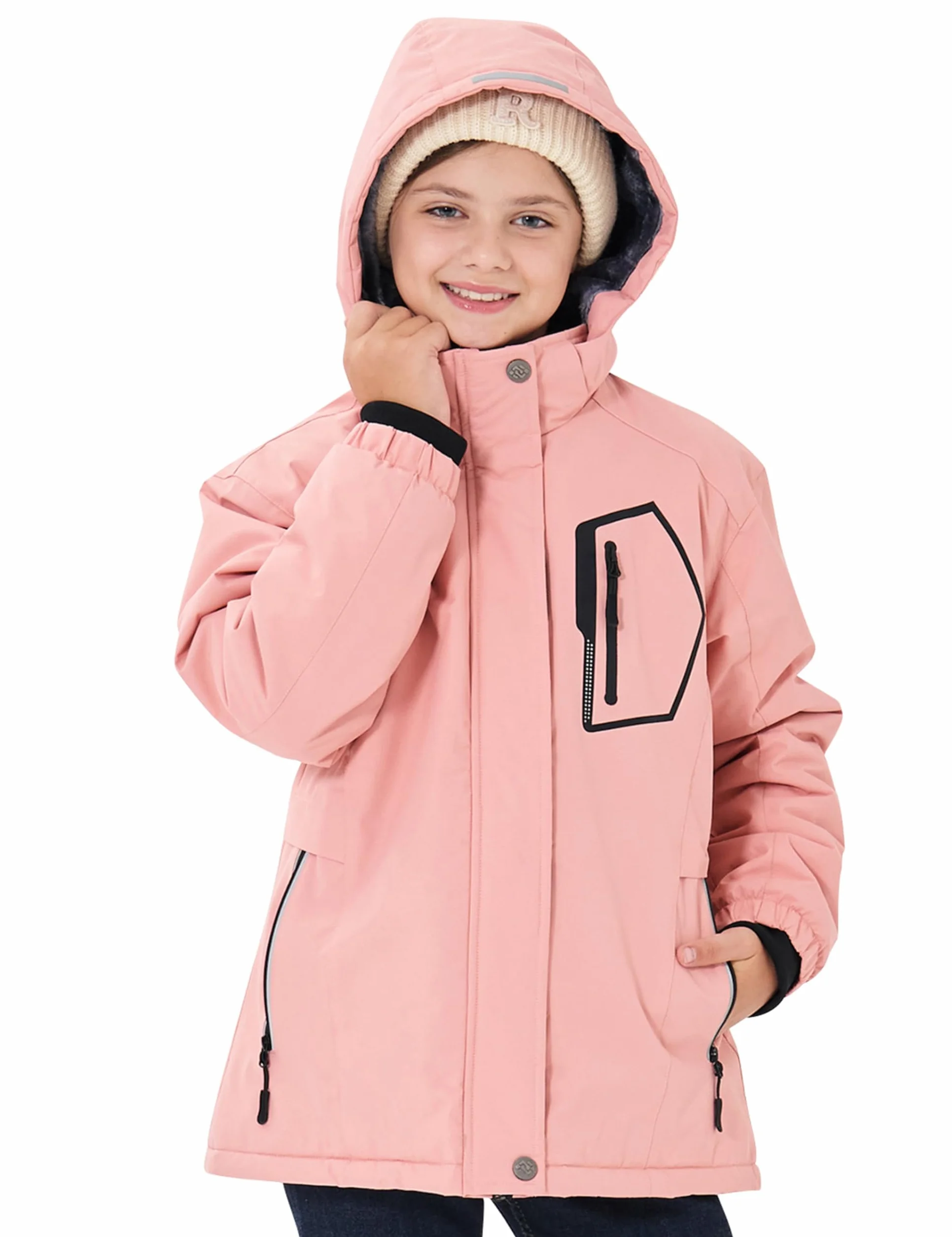 MoFiz Chaquetas Niña Invierno Chaqueta de Esquí Nina Chaqueta Ski Junior Abrigos Invierno Ski Jacket con Capucha