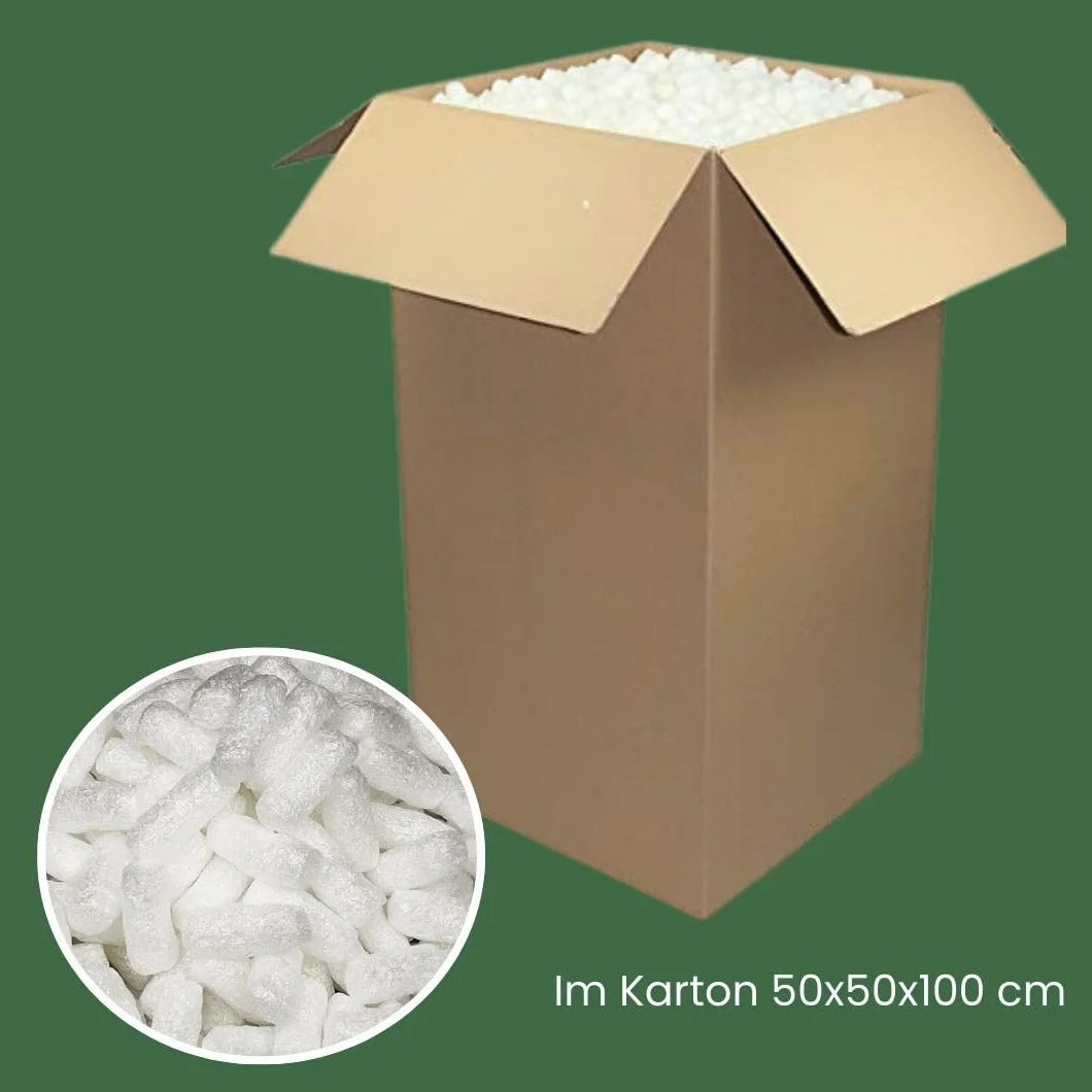 Fichas de embalaje BIO blancas biodegradables de almidón de maíz - 250 l chips acolchados