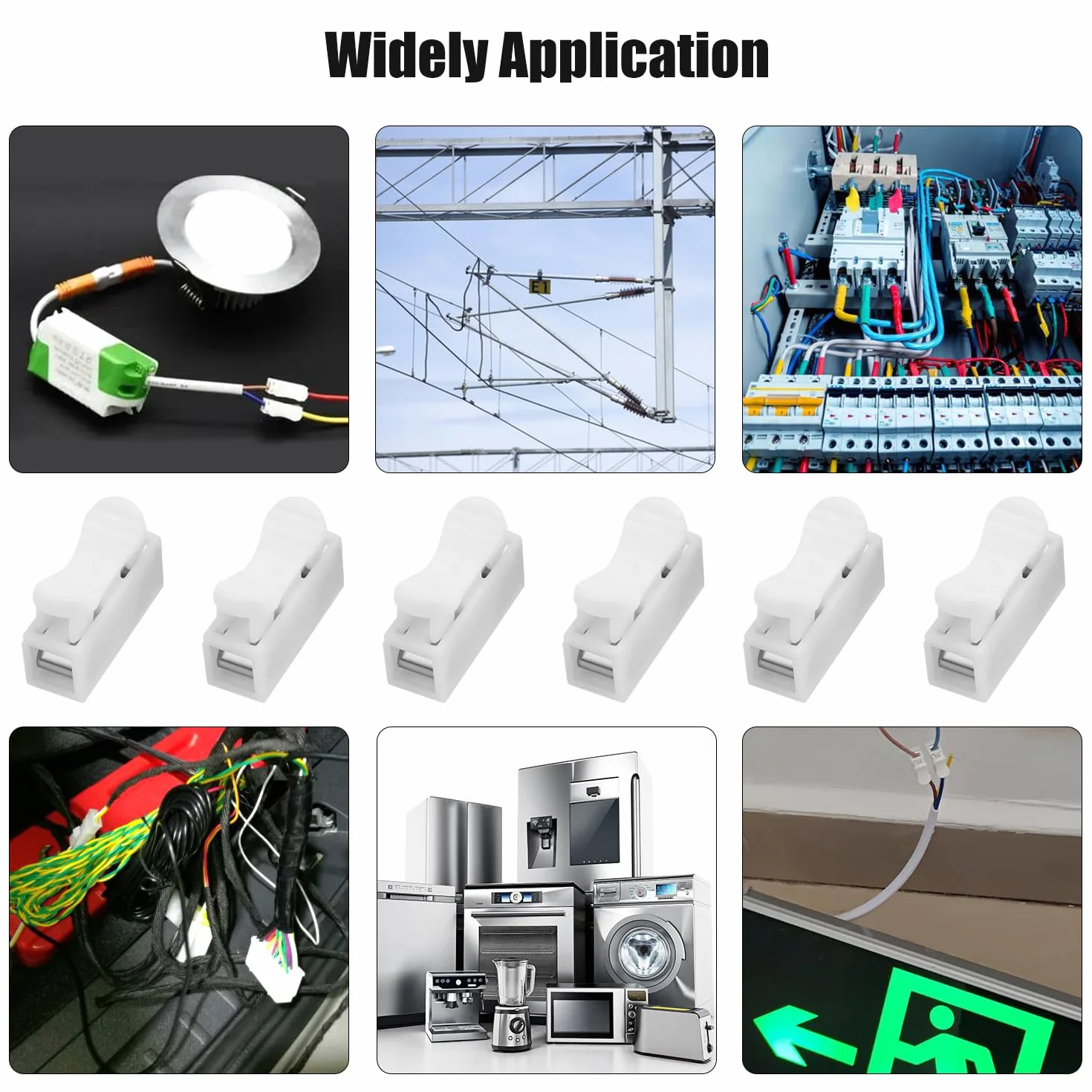 Conector Rápido de Resorte CH1 para Tiras de Luz LED, 100 Piezas