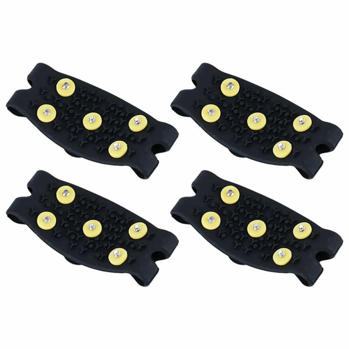 VILLCASE Pinzas de Hielo para Zapatos de Senderismo y Running, Cubiertas Antideslizantes de TPE Excelente Agarre para Hombres y Mujeres, 2 Pares