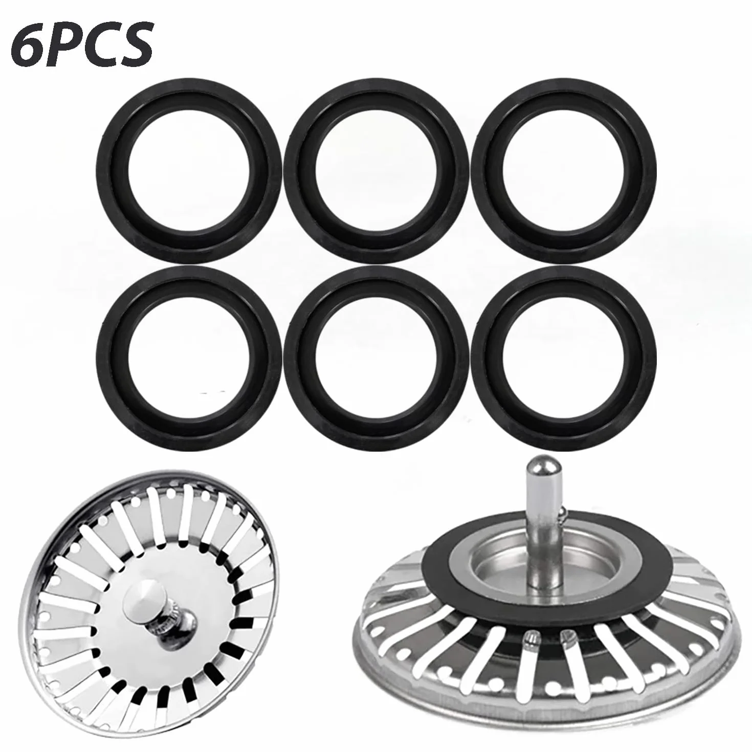 Juntas de goma para fregadero cocina 54 mm 32 mm recambio filtros cesta desagüe