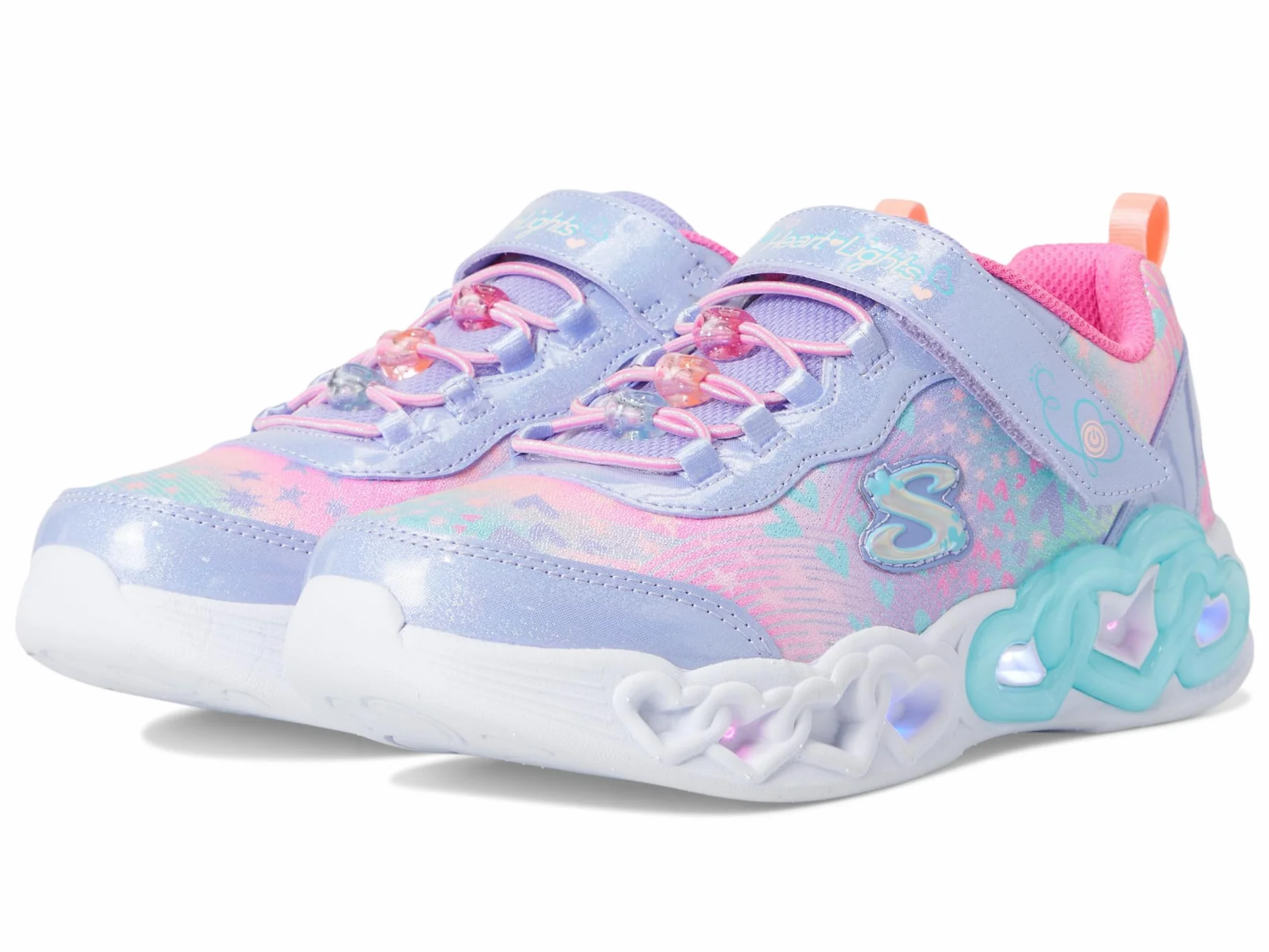 Skechers Infinite Heart Lights Zapatillas para niñas