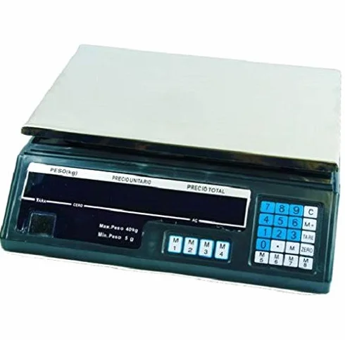 Balanza Digital Electrónica Frutera Báscula de Comercio 40kg con Batería