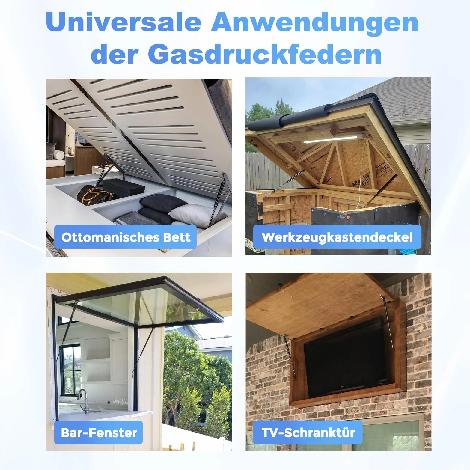 ARANA 2x Muelle de Amortiguadores de gas resorte universales 600 mm 1250 N presión