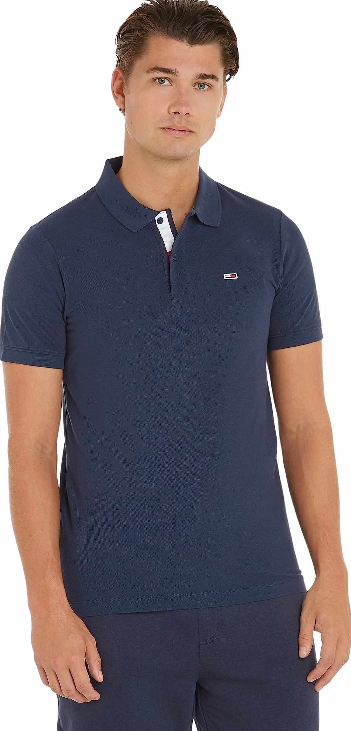 Tommy Jeans Polo de Manga Corta Hombre Slim Fit