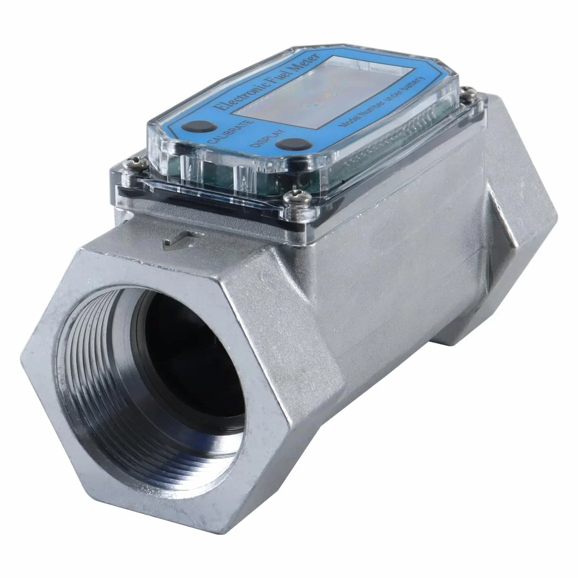 Sarini Medidor de flujo de turbina digital para agua diésel combustible 40-280 l 1 pulgada NPT aleación de aluminio