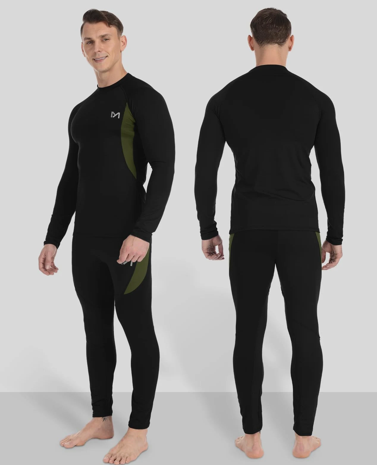 MEETYOO Ropa Interior Térmica Hombre Ropa Termica Hombre Frio Conjunto Termico para Montañismo,Esquí y Ciclismo