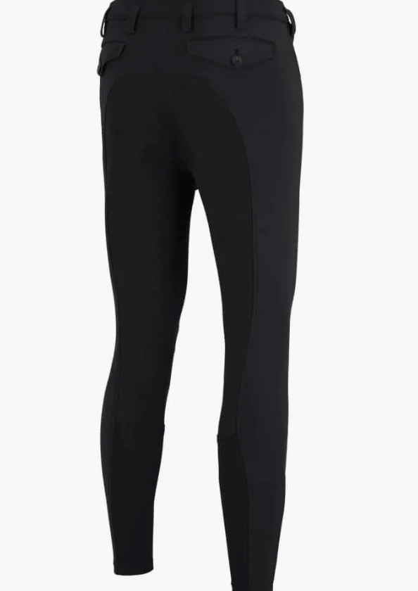 Pikeur Rossini FFL - Pantalones de equitación para hombre, color negro, cintura media, Flex Faux Leather
