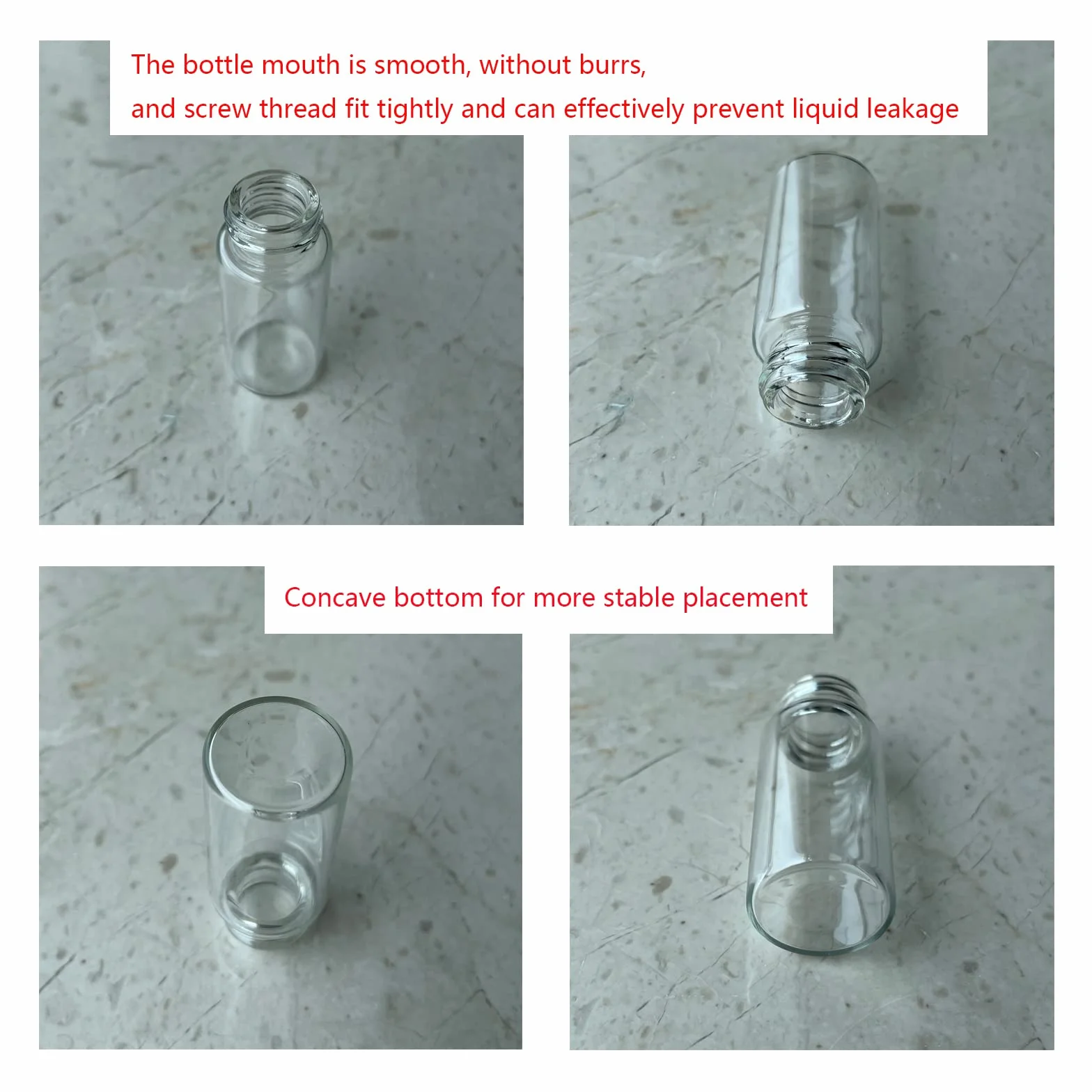 Viales de Vidrio Transparentes 10 ml con Tapón de Rosca y Tapa Interior de Plástico, 50 Unidades