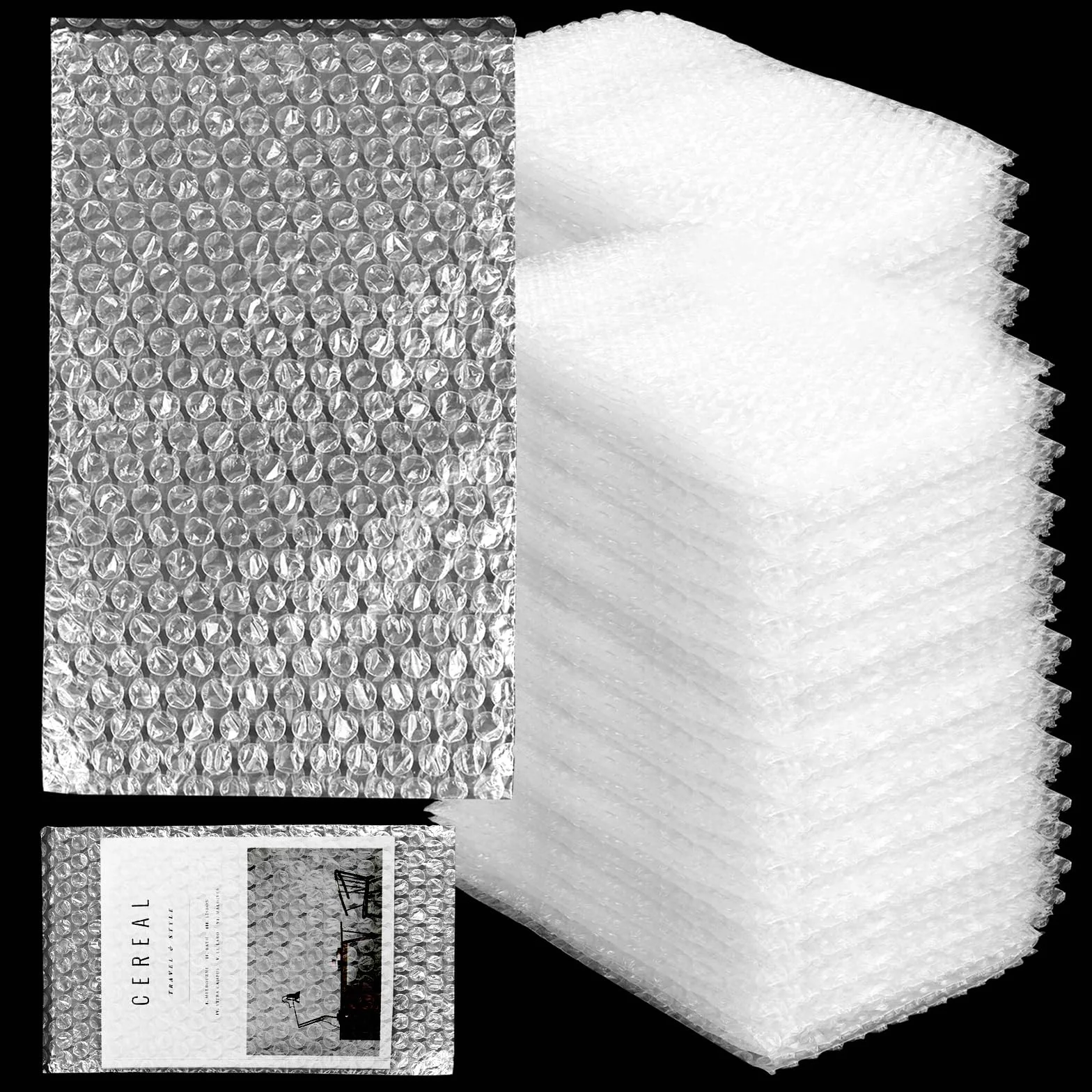 CYEER Bolsas de Burbujas 10 x 20 cm - Material de Embalaje Acolchado Resistente a los Golpes
