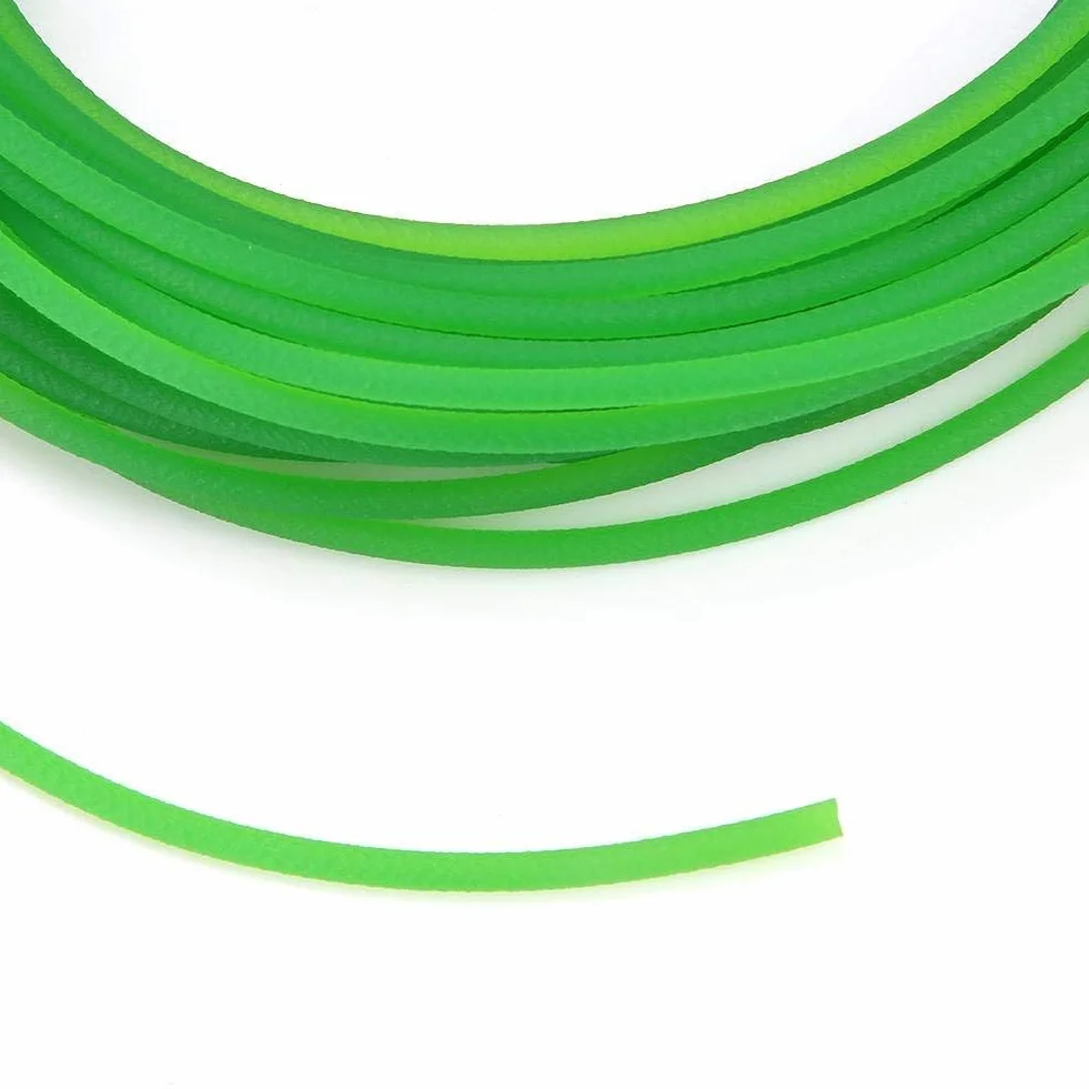 Correas redondas de uretano 3mm*10m Superficie rugosa verde Correa de transmisión de PU para transmisión