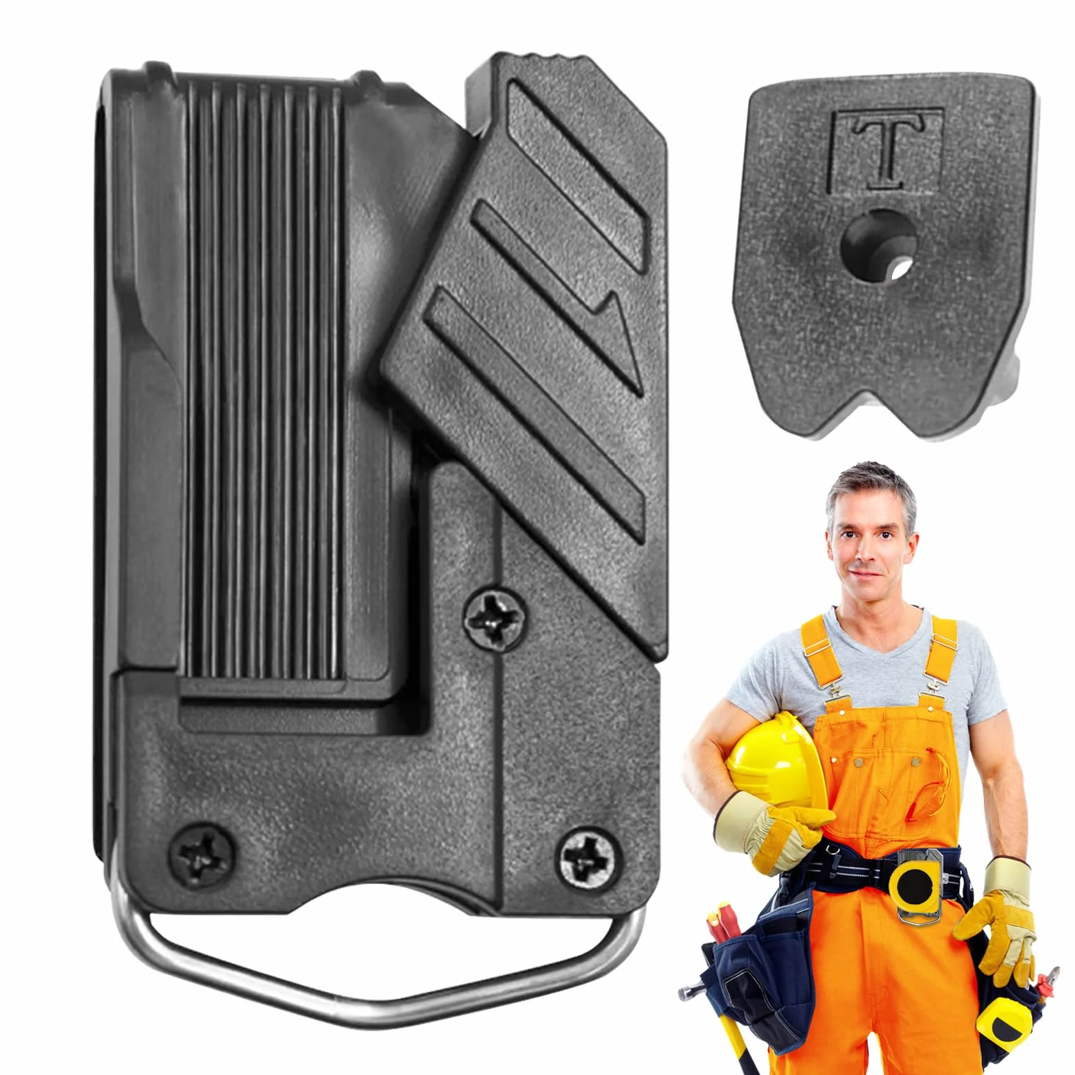 Sujetador Para Cinta Métrica con Clip Organizador | Funda con Gancho para Herramientas de Carpintería