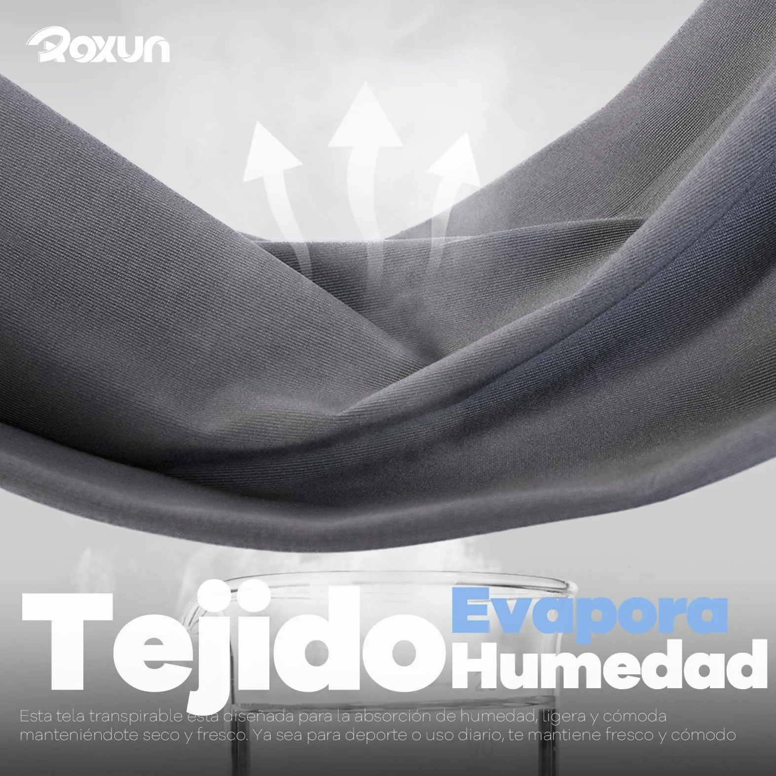 ROXUN 4 Piezas Braga de Cuello, Bandana Transpirable Refrescante Protección UV, Bufanda Multifuncional para Hombre y Mujer, Ideal para Moto y Verano