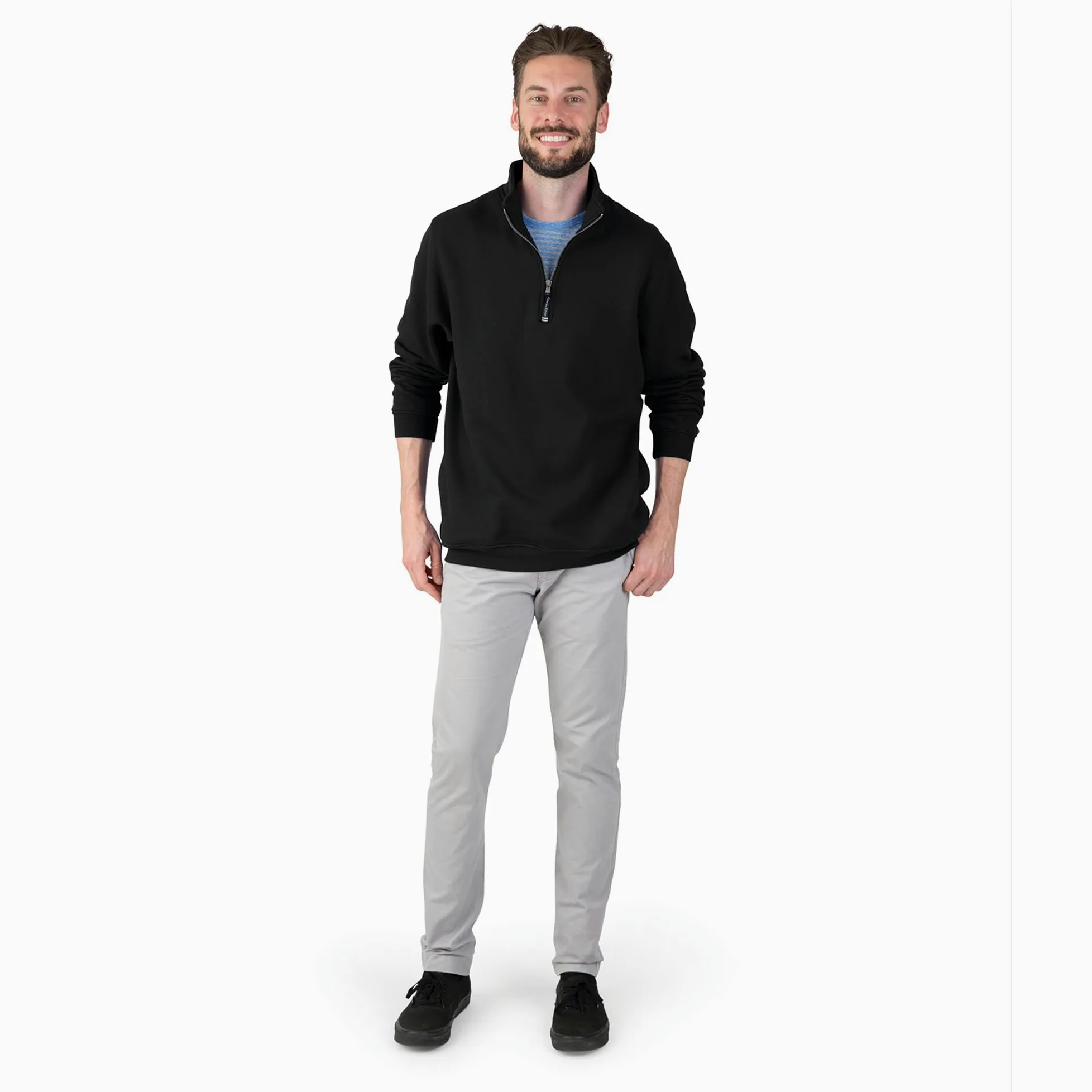 Charles River Apparel Crosswind Quarter Zip Sweatshirt Sudadera Hombre (Pack de 1)