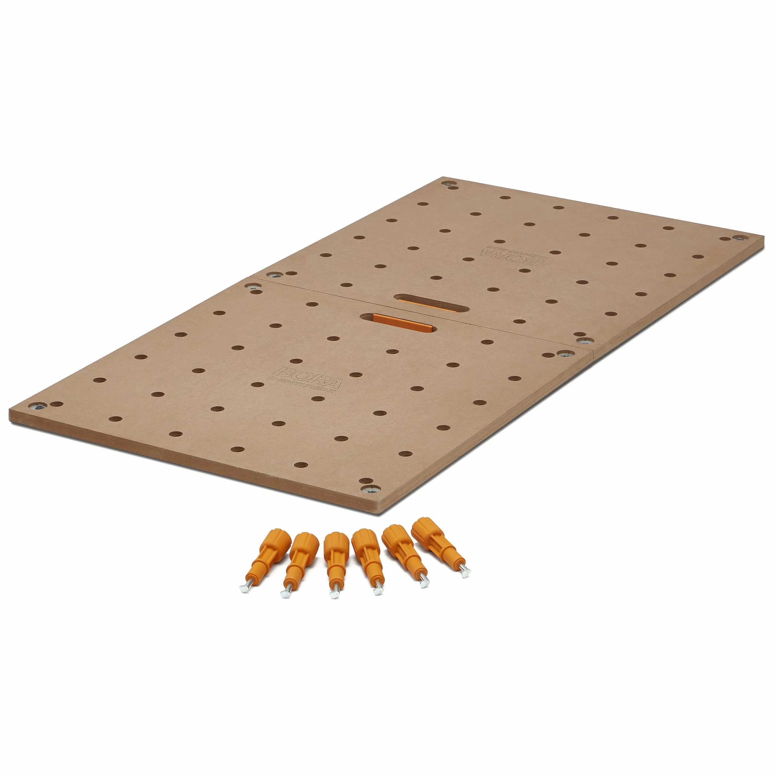 Bora Centipede CK22TM Mesa de Banco de Trabajo 24 x 48 Pulgadas con Parte Superior de Madera y Agujeros de 20 mm
