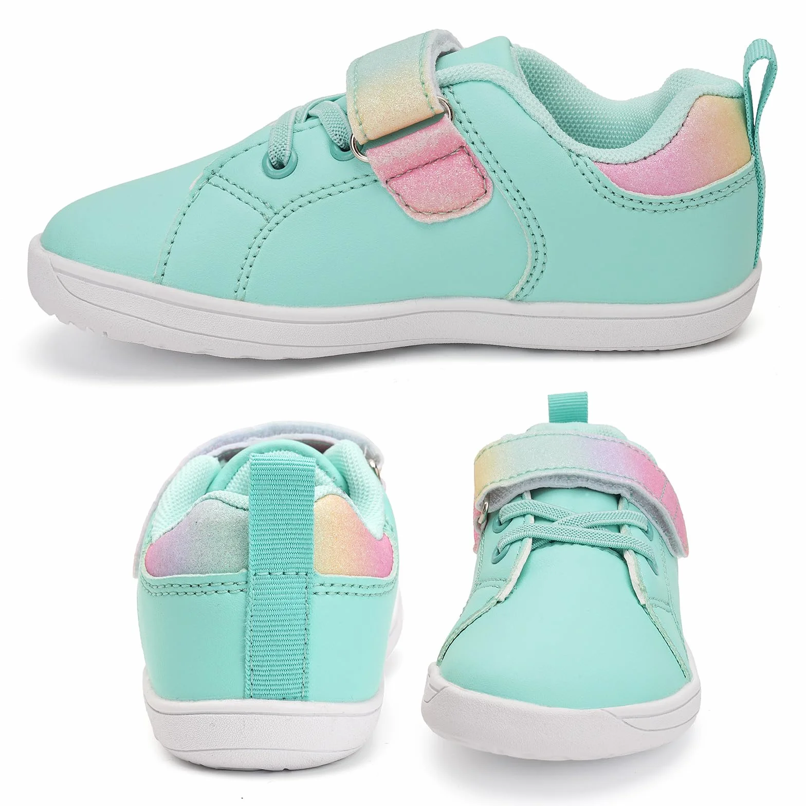 Calzado Descalzos Niños Niñas Amplia para Barefoot Exterior Interio Ligeros y Deporte Transpirables Zapatillas de Trail Minimalistas(Verde, 27EU)