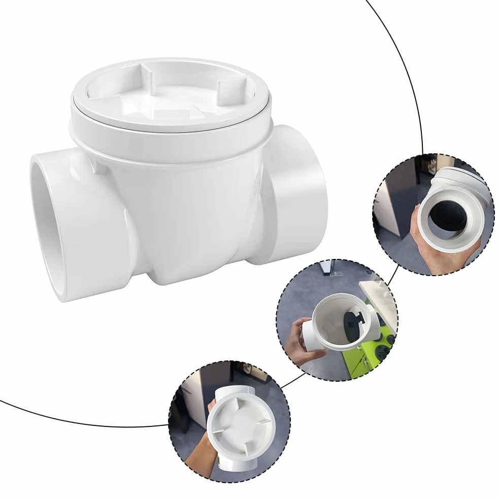 Válvula de remanso PVC 1-1/2 pulgadas para drenaje