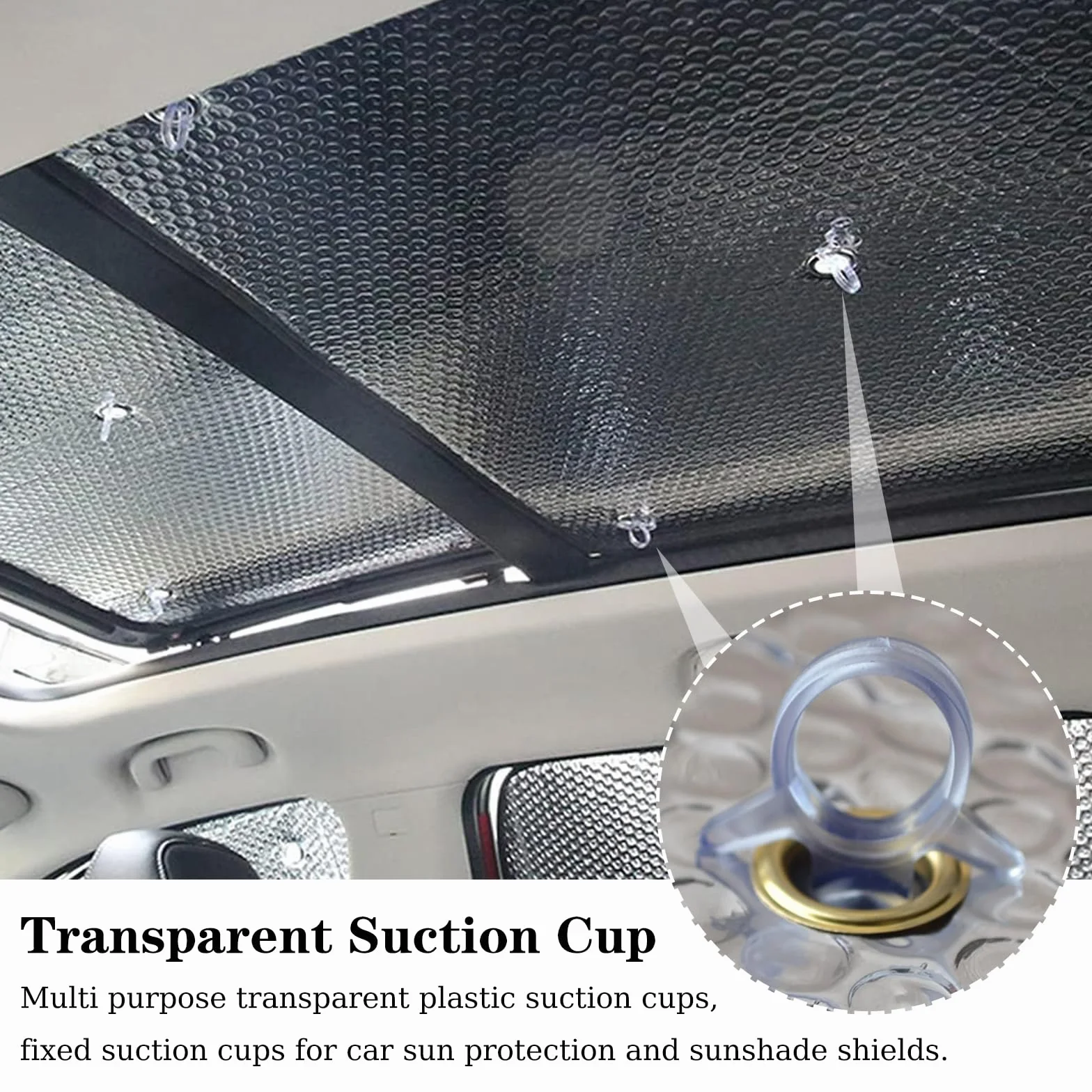 Ventosas Transparentes de Plástico PVC 45mm Extra Fuertes 50 Piezas para Cocina Baño Acuario
