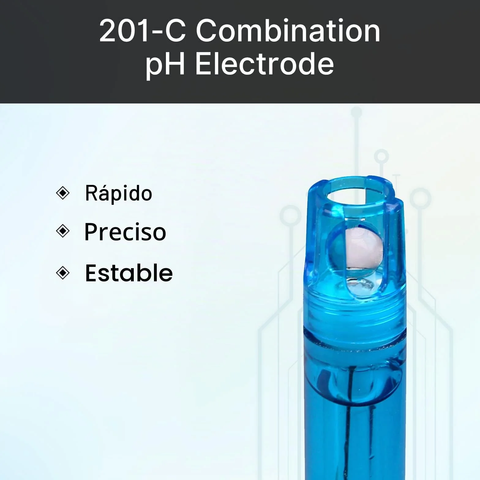Apera Instruments AI1301 201-C Electrodo de pH combinado BNC policarbonato vidrio