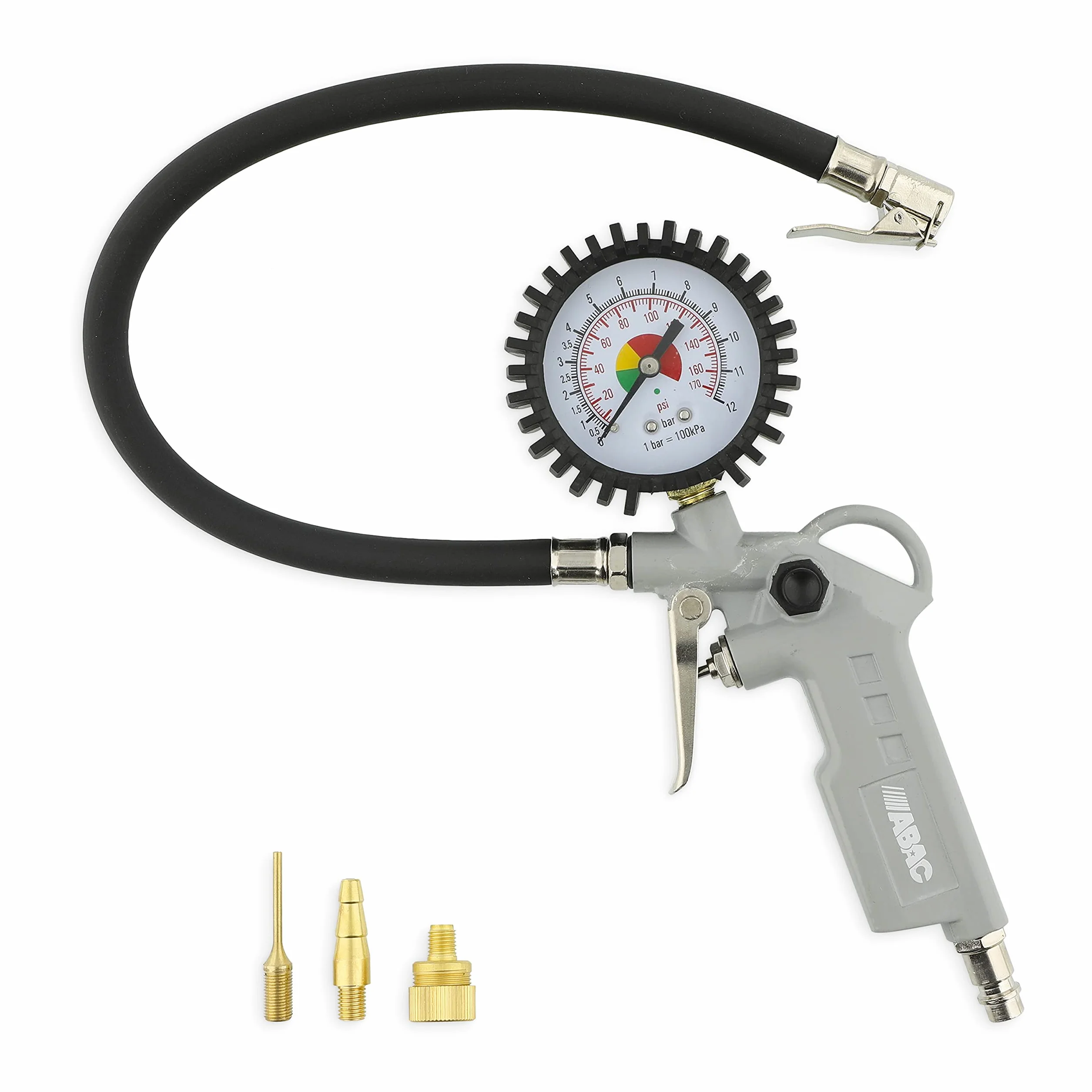 ABAC Pistola Inflador de Neumáticos G-580 4 Piezas 8 Bar