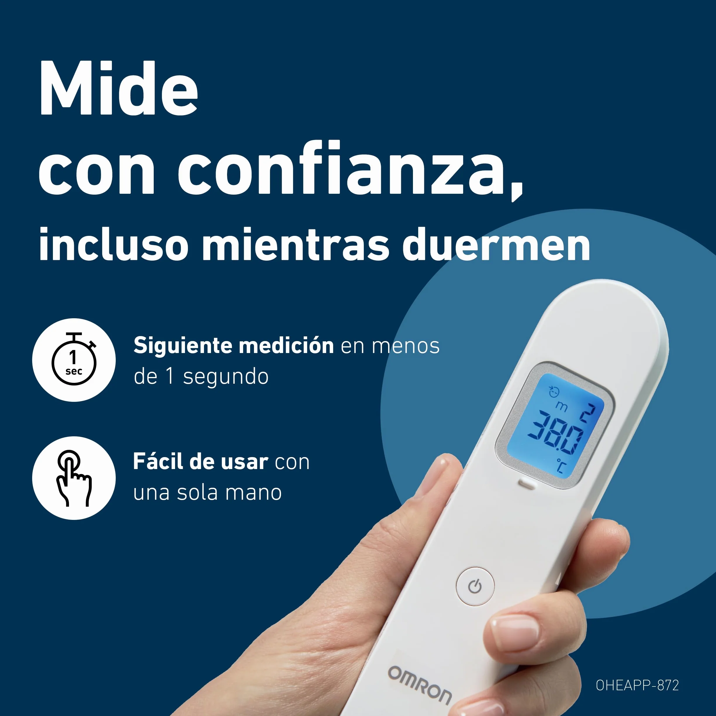 OMRON Gentle Temp 730 Termómetro digital sin contacto infrarrojos para frente líquidos y oído bebé rápido preciso con memoria