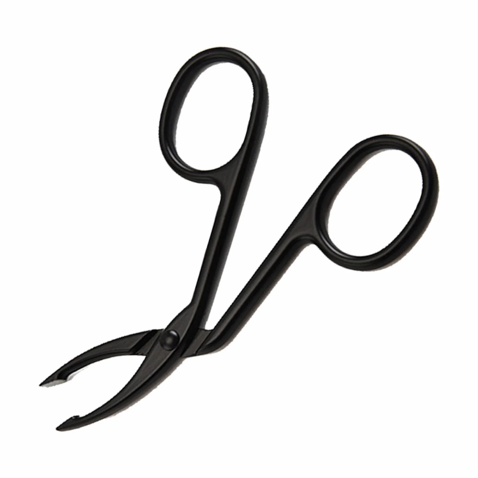 Pinzas para cejas en forma de tijera con mango resistente - Herramientas portátiles para cuidado de cejas
