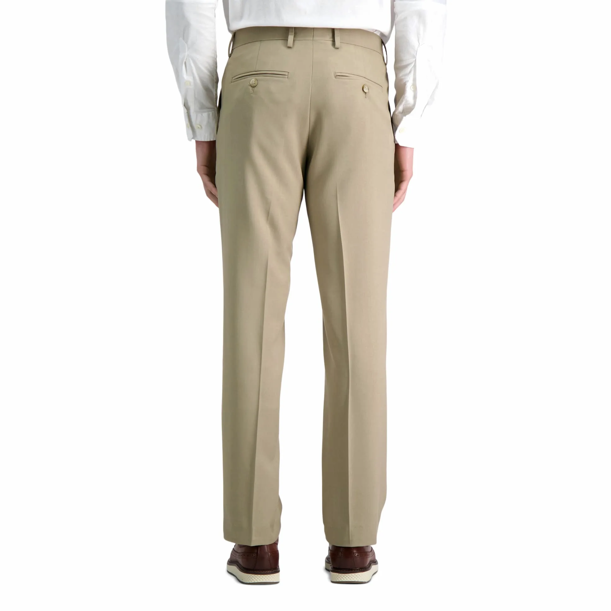 Haggar - Pantalones de vestir cómodos de alta calidad para hombre, ajuste recto, parte delantera plana (tallas regulares y superiores a la L), 40W x 30L