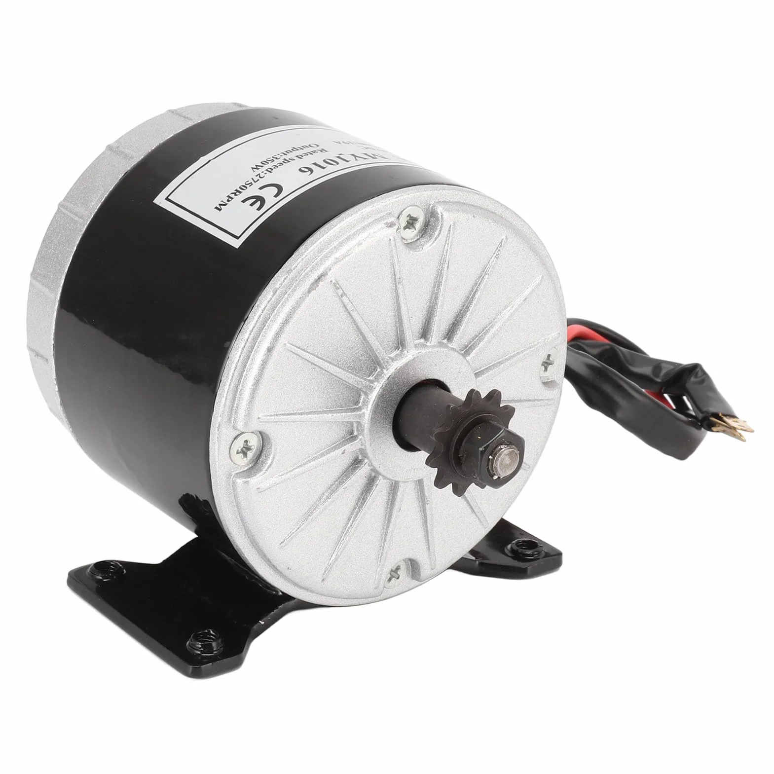 Motor Eléctrico de Reducción de Engranajes 24V 350W 2750 RPM para Bicicleta Eléctrica