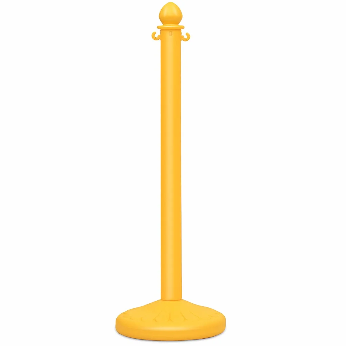 COSTWAY Juego de 6 Poste Separador con 5 Cinta Extensible, Sistema de Guía de Personas, Barrera de Plástico Amarillo