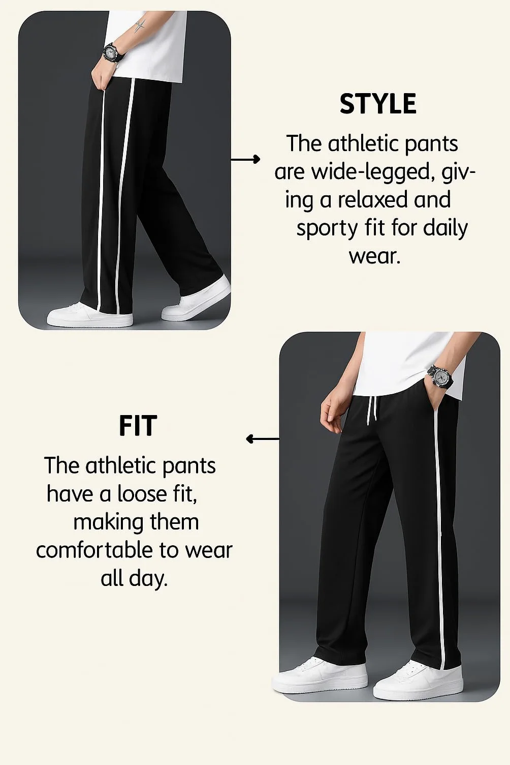 Lymio Pantalones de chándal para hombre, pantalones de entrenamiento, color liso (TP-34-35)