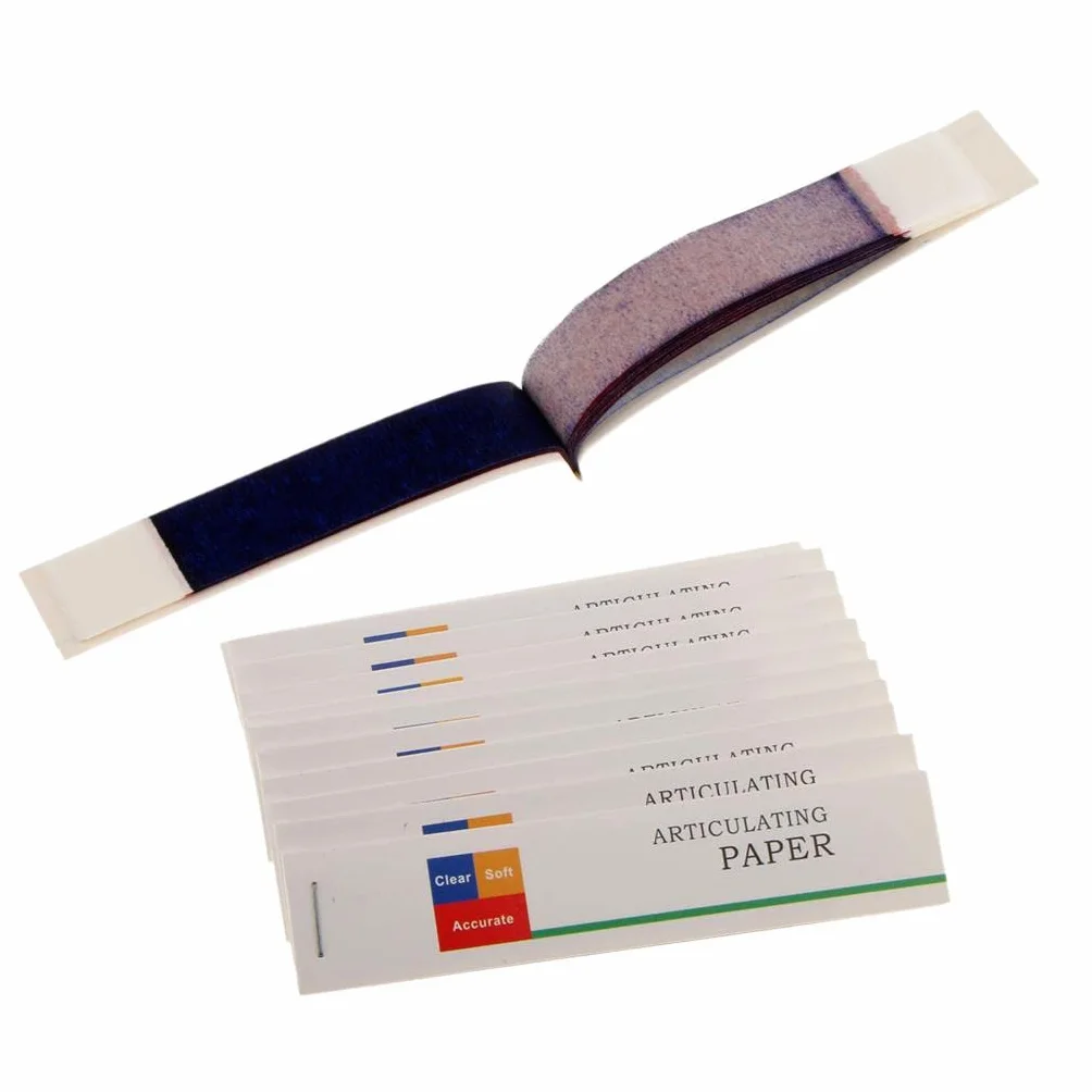 Papel articulado dental tiras gruesas finas 12 libros/caja