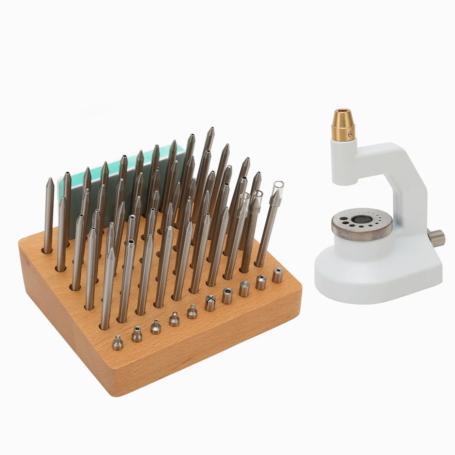 Kit de Herramientas de Reparación de Relojes, Diseño Ergonómico Antideslizante para Relojería con 50 Punzones y 10 Estacas