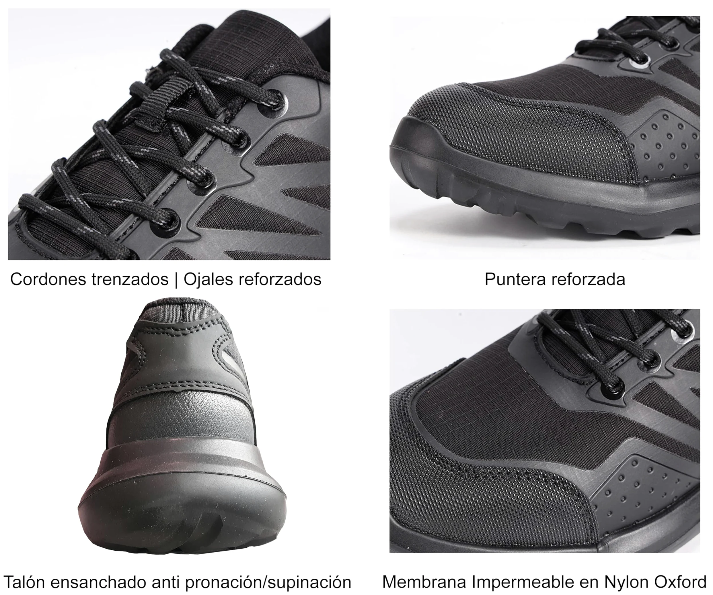 Spider - Zapatillas Negras Antideslizantes para Uso Diario, Cómodas y Amortiguadas, Calzado Casual para Restaurantes y Hoteles | 36-45 EU