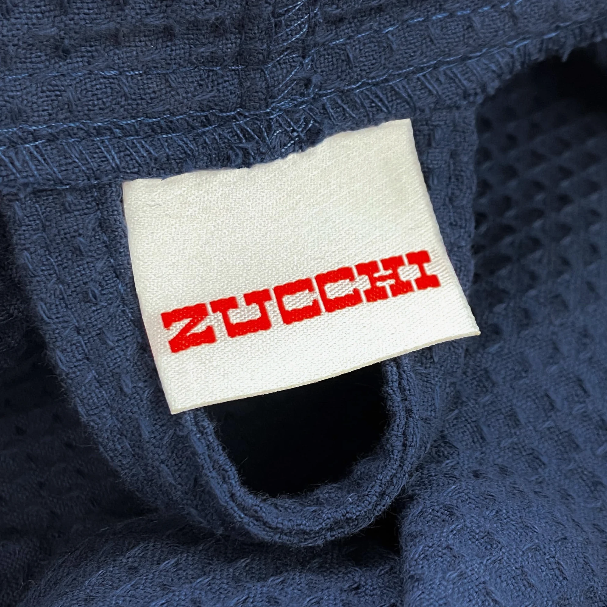 Albornoz Nido de abeja Hombre Mujer Zucchi solotuo con capucha talla XL 54/56 azul puro algodón Piquet