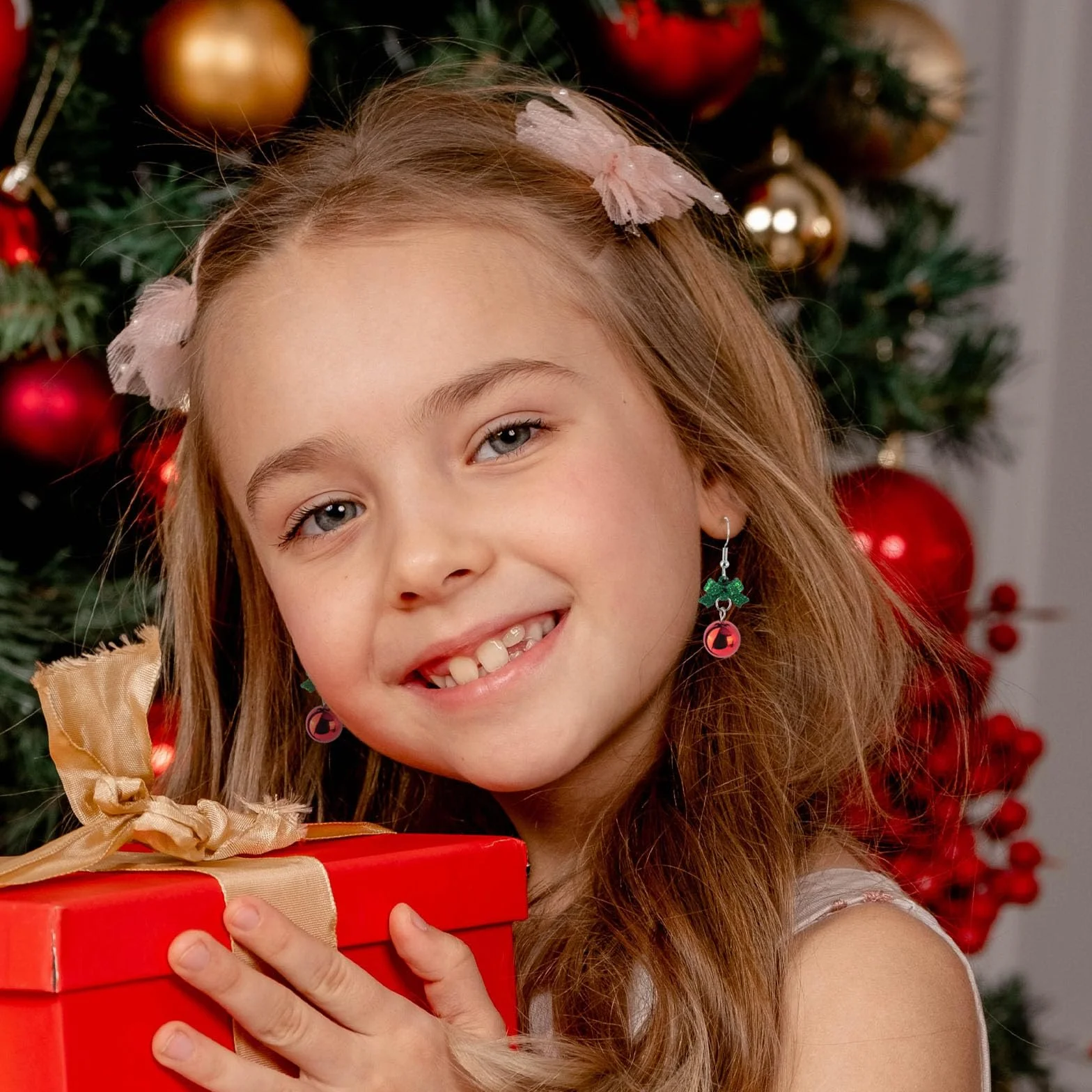 GWAWG Pendientes Navideños, Pendientes Colgantes, Pendientes Navidad Mujer, Joyas de Regalo para Ella