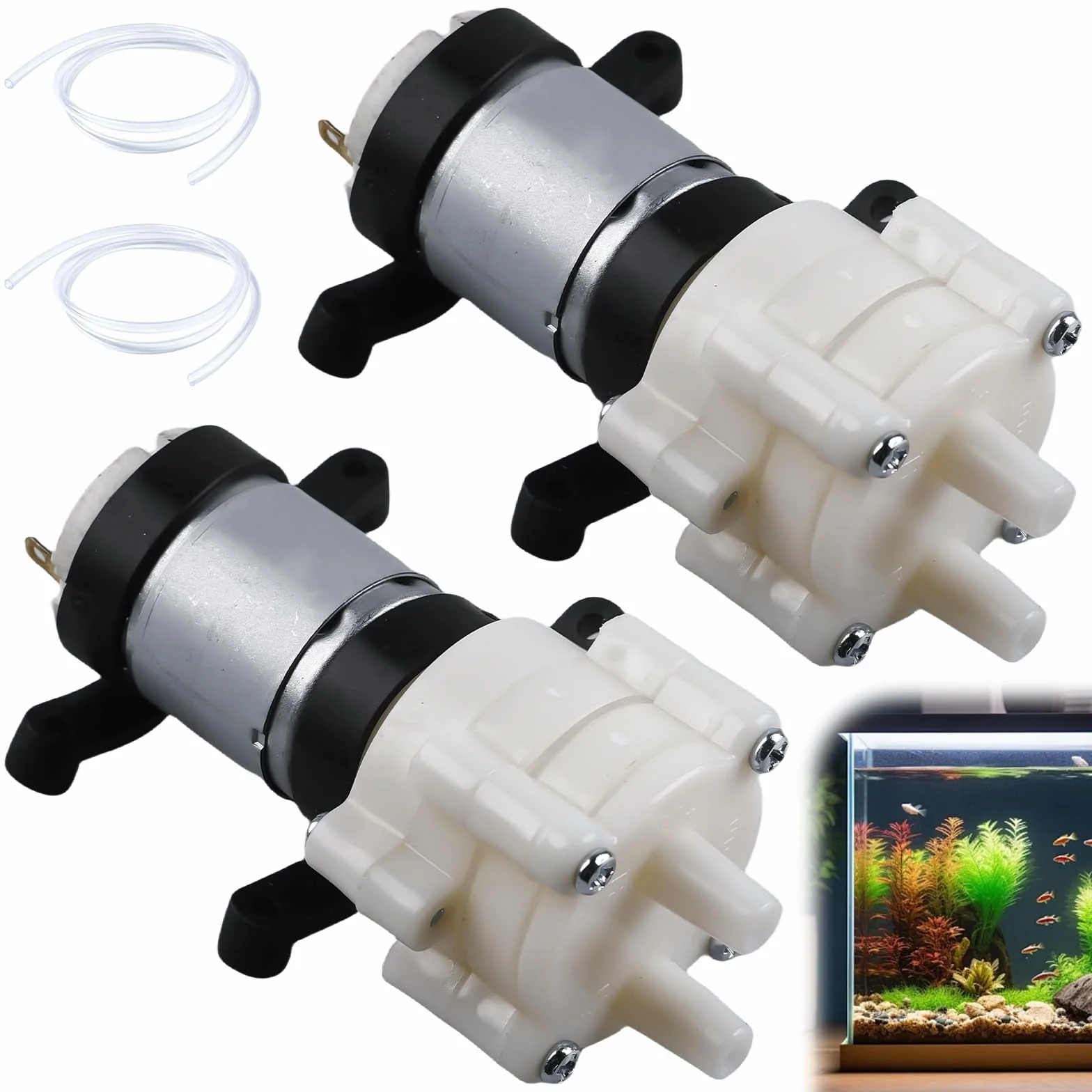Bomba de Diafragma 12V 385 DC 1-2 l/min Autocebante para Agua