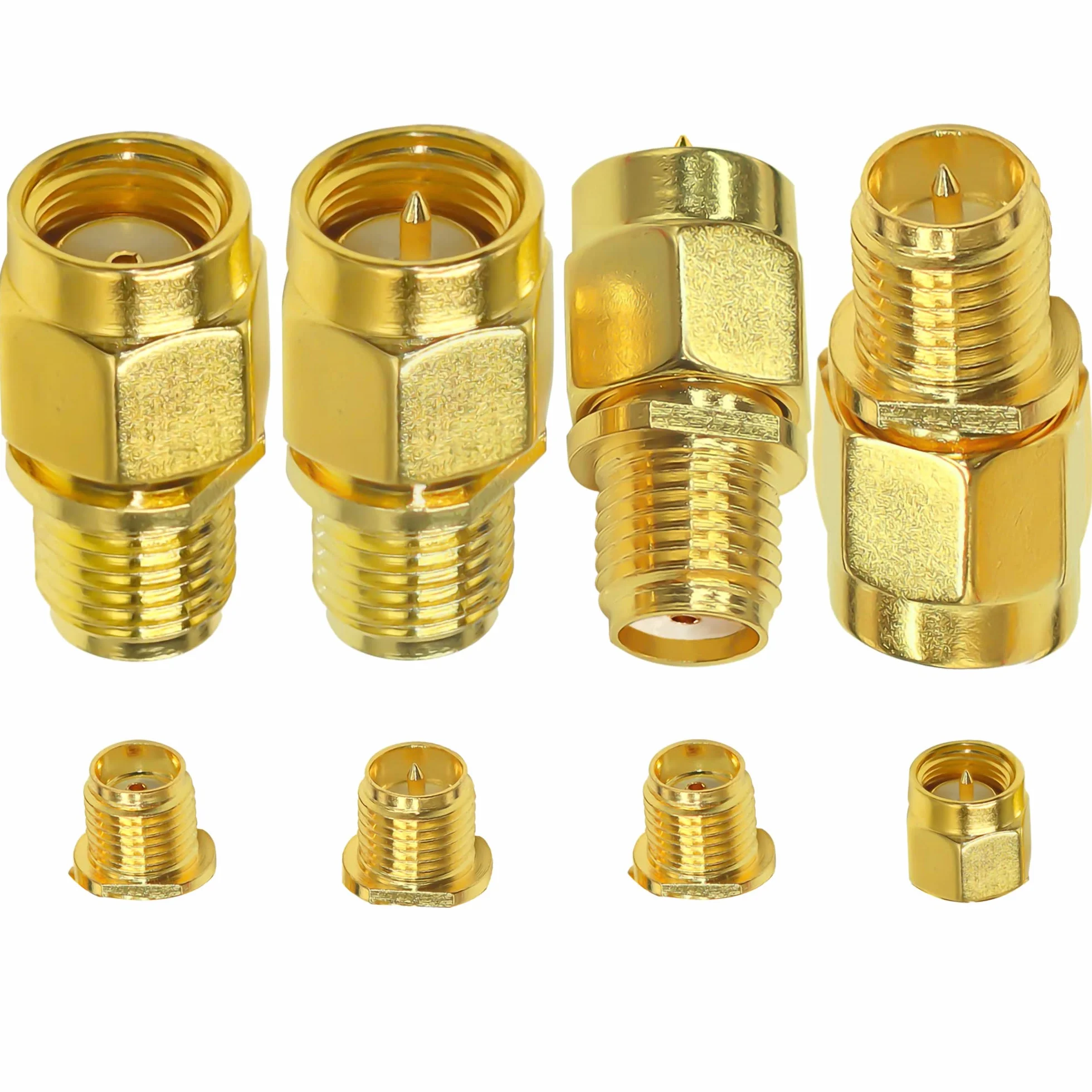 TUOLNK Kit de Adaptador Coaxial SMA Macho a Hembra RP-SMA, Paquete de 4