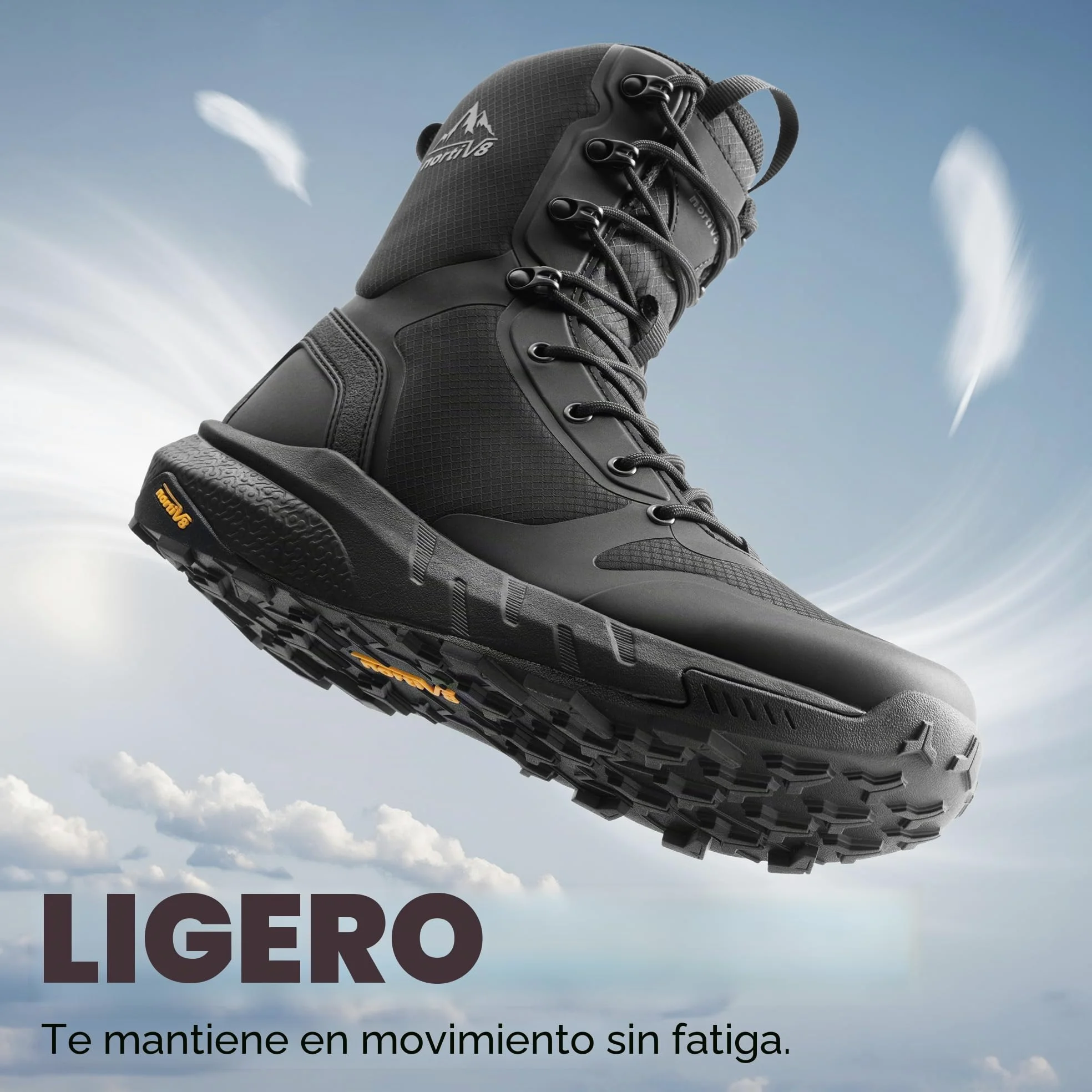 NORTIV 8 Botas Militares Ligeras Botas Policiales Tácticas de Seguridad Hombre Transpirable Botas de Combate Mediana Caña Antideslizantes