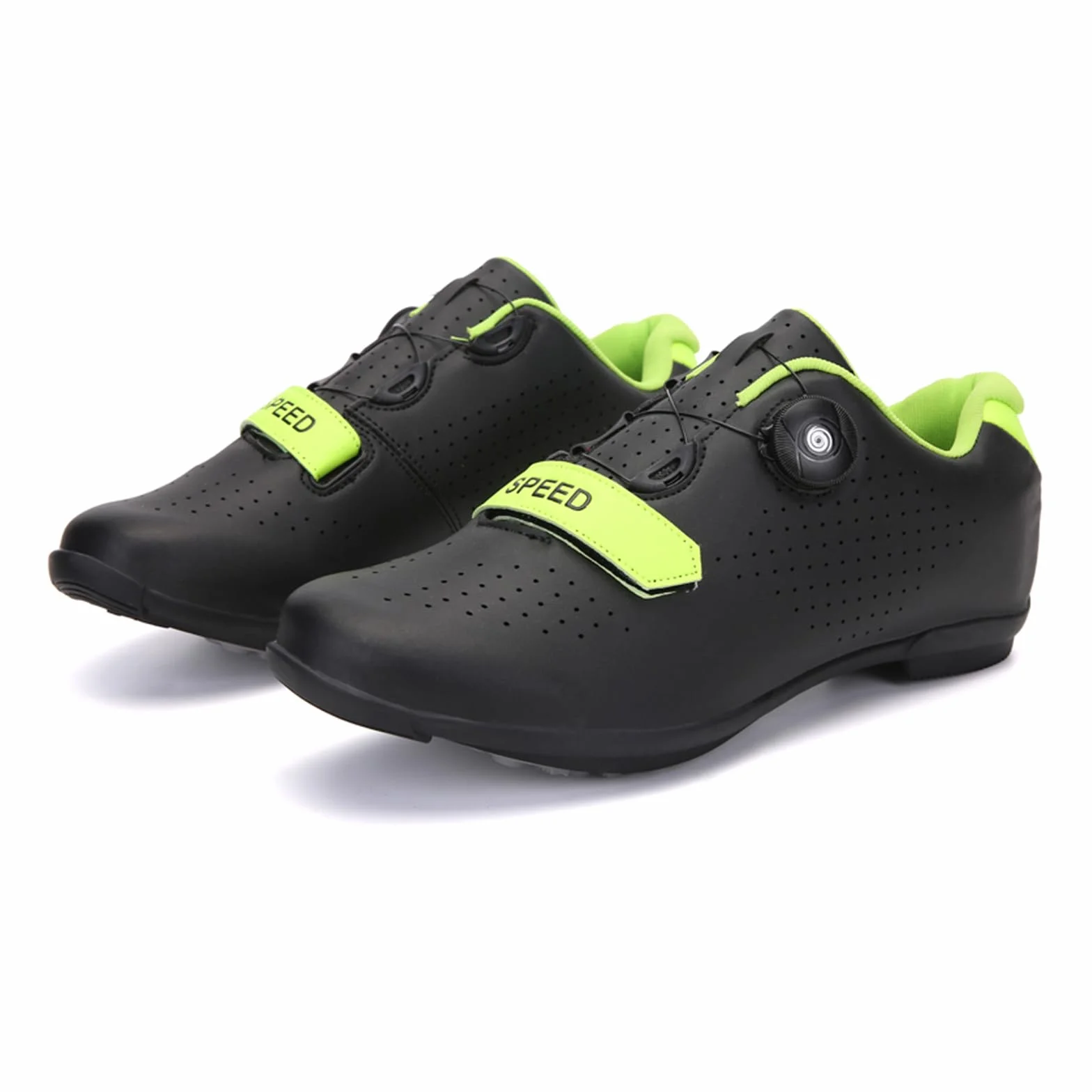 Zapatillas De Ciclismo, Zapatillas De Bicicleta De Montaña Y Carretera con Suela De Goma, Zapatillas De Bicicleta Sin Bloqueo con Sistema De Cordones De Rotación Rápida