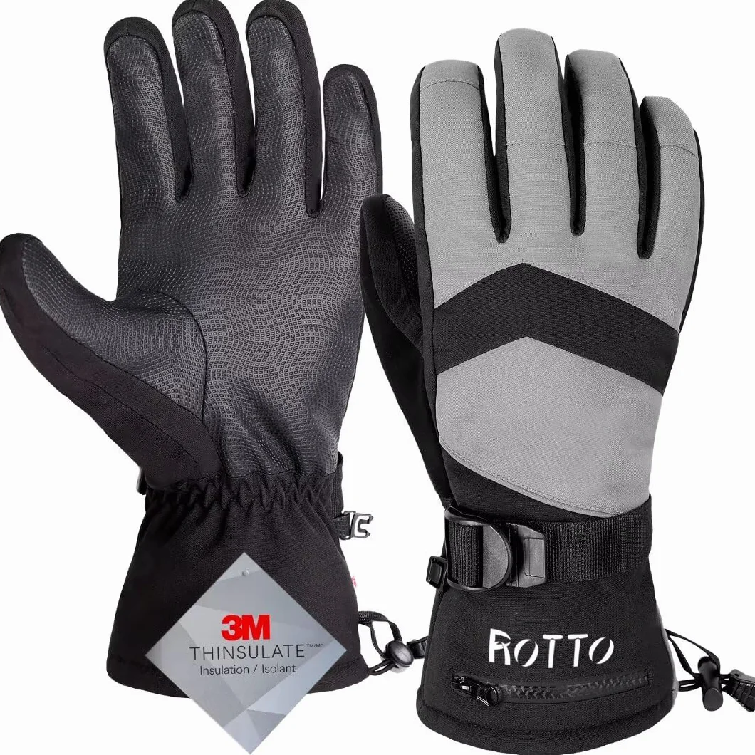 ROTTO Flying Tern Guantes Invierno Hombre Mujer Guantes de Esquí Aislantes Impermeable 3M Thinsulate para Nieve Snowboard Patinaje Deportes de Invierno