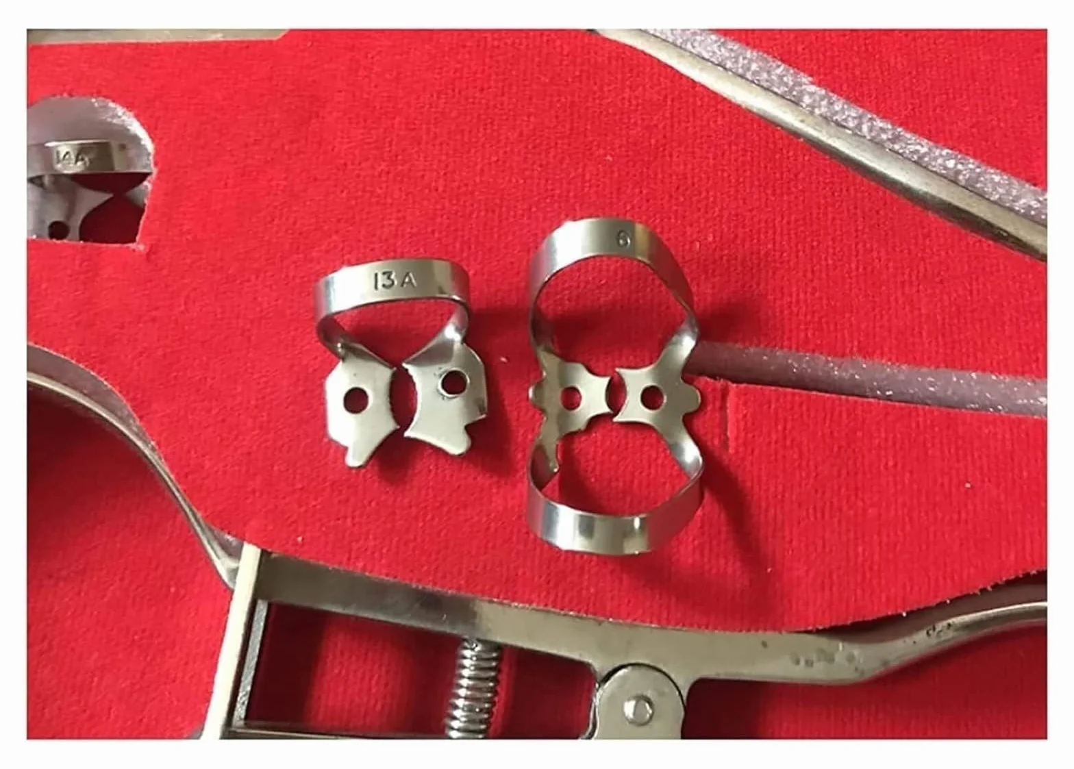 Kit de dique de goma para endodoncia dental, herramienta de perforar y juego de pinzas con marcos