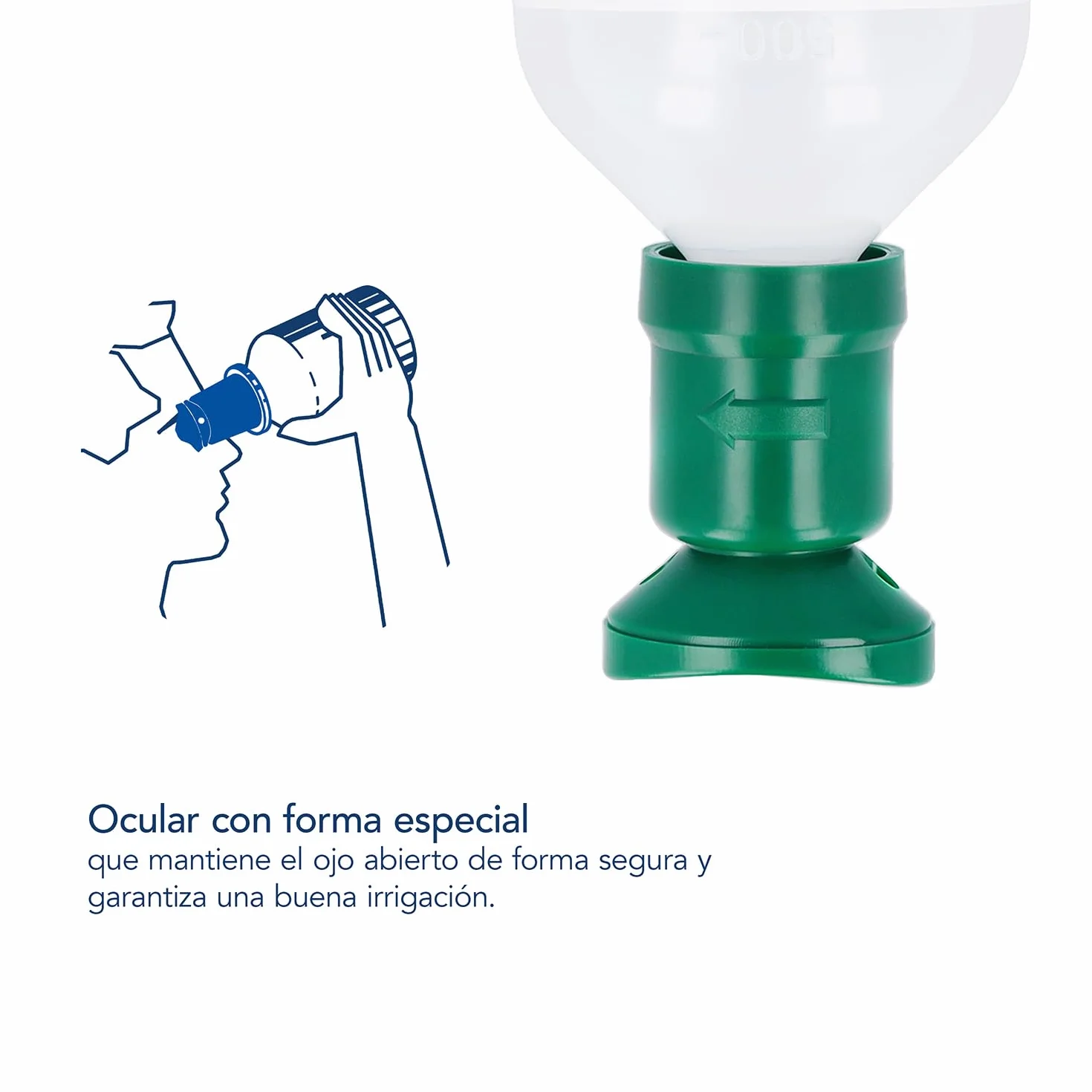 First Aid Only Botella de lavado ocular 500 ml solución cloruro sódico 0,9% Ducha ocular primeros auxilios